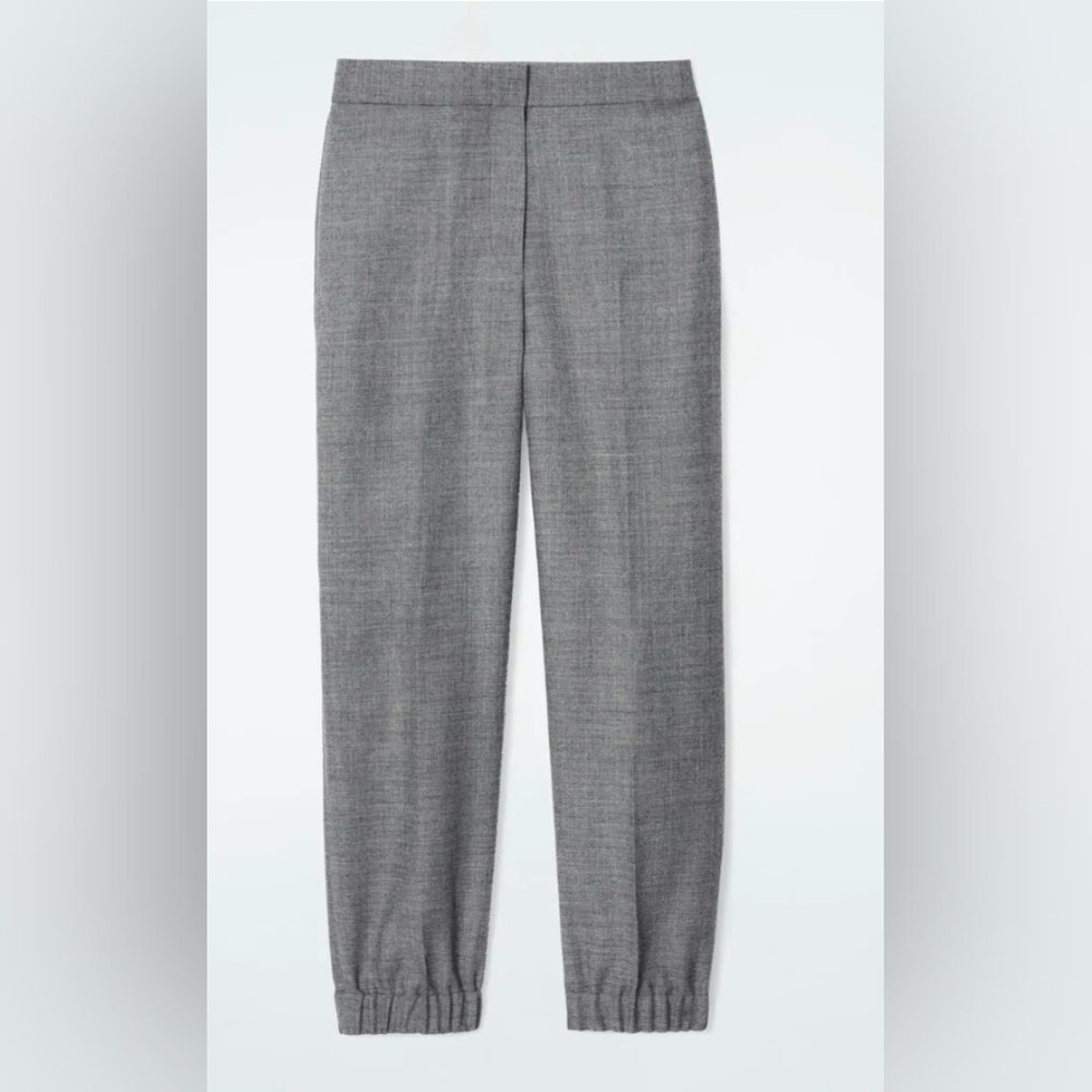 COS Gray Tailored Jogger Trousers